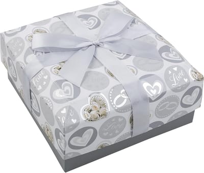 Luxe Geschenkdoos voor Bruiloft met Strik en Elegant Design