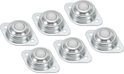 Meubelwielen 6 stuks - Zwenkwielen - Verschuiven van meubels - Universele Nylon Kogeloverdracht Lagers - 360 ° Rotatie - Wielen Roller Ball Wiel - Transmissie Meubels Rolstoel - Voorwerpen Verplaatsen - Meubelonderzetter - Wit