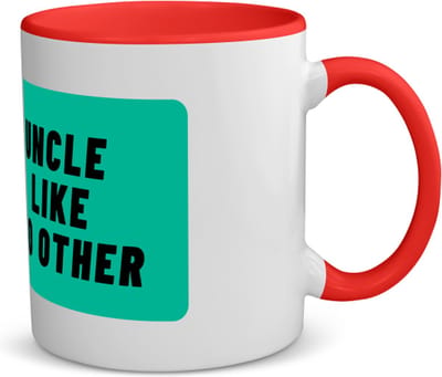 Akyol - uncle like no other koffiemok - theemok - rood - Oom - geweldige oom - niemand anders - verjaardag - cadeau - kado - bedankje - geschenk - 350 ML inhoud