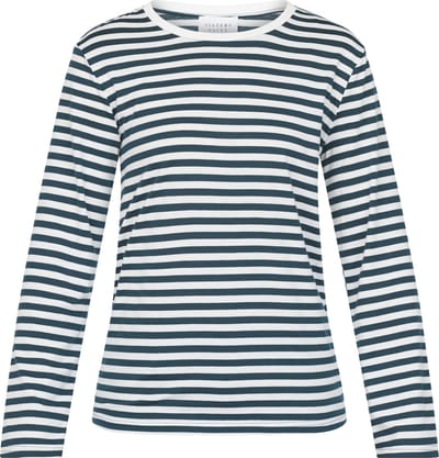 SISTERS POINT Hico-ls - Dames Top - Pine/cream - Maat XS