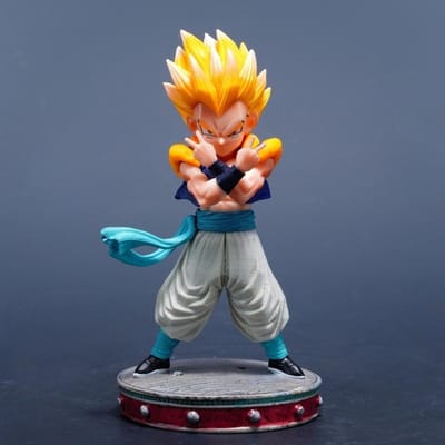 15cm/5.91in Anime Dragon Ball Figuur Super Saiyan Gotenks Actiefiguren Pvc Beeldje Bureau Ornament Verzameling Model Speelgoed Hoge Kwaliteit Cadeaus gray