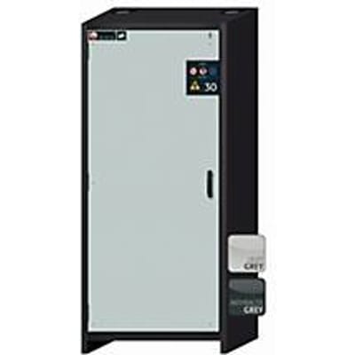 Veiligheidskast type 30 asecos Q-CLASSIC-30, scharnierende deur, links scharnierend, front lichtgrijs, B 864 x D 620 x H 1947 mm