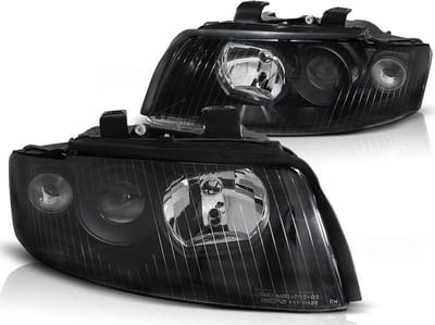 Koplampen AUDI A4 B6 10 00-10 04 ZWART