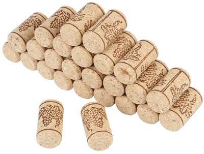 Dailygoods- Kurkwijnflesstoppers 50 Stuks - Natuurlijke Kurk - Houten Kurken - Afdichting - 22 mm / 44 mm - Superieure Kwaliteit