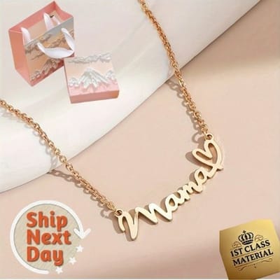 Vevilon Steel Ketting - Moederdag Cadeau – Simpele IJzeren Hart Ketting voor Mama | Elegante Dagelijkse Halsketting zonder Vergulding