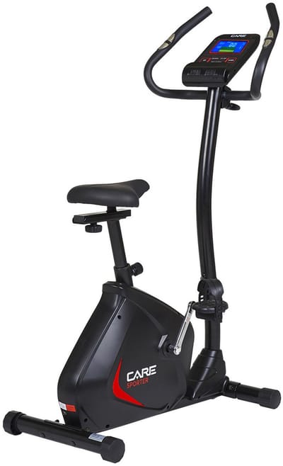 CARE SPORTER - Hometrainer - 7 kg vliegwielmassa - 21 programma’s - 16 gemotoriseerde weerstandsniveaus - Voor thuisgebruik