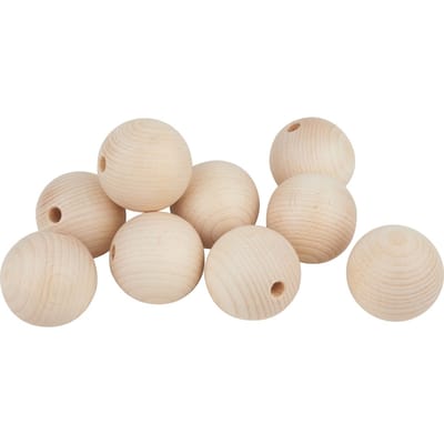 VBS Houten kogels halfgeboord "Ø 60 mm" - 10 stuks