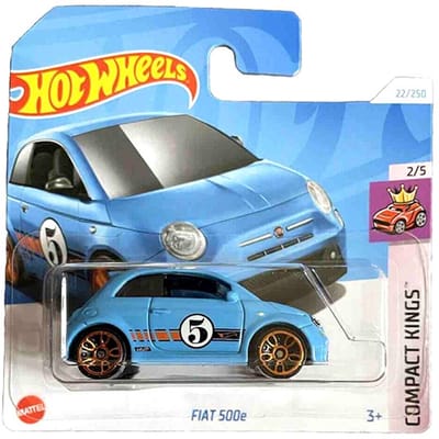 HOT WHEELS FIAT 500e 22/250 BLUE 1:64 HW COMPACT KINGS 2/5 2024