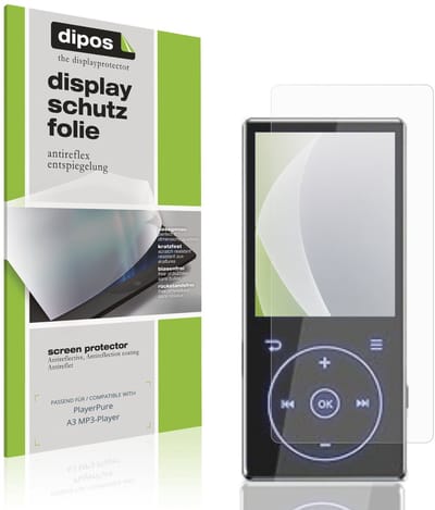 dipos – 4x Matte Beschermfolie geschikt voor PlayerPure A3 MP3-Player | Krasbestendige & antireflecterende Screenprotector Ultra-Thin