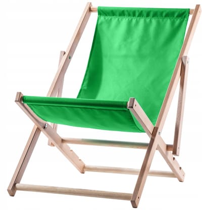 KADAX Ligstoel, strandstoel van hout, zonnebed tot 120 kg, ligstoel van beukenhout, houten klapstoelen, strandstoel, klapstoel voor strand, houten ligstoel (groen)