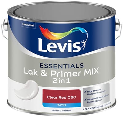 Levis - Essentials Lak & Primer Mix - Clear Red C80 - Mengverf - 2,5 L