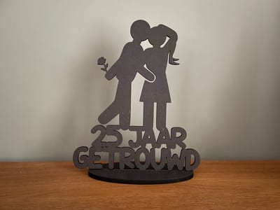 25 jaar getrouwd - 25 jaar getrouwd versiering - 25 jaar getrouwd cadeau - 25 jaar huwelijk - Zilveren huwelijk versiering - Huwelijkscadeau