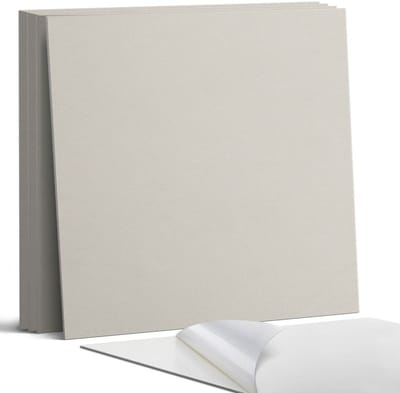 Coloray Wandpanelen Zelfklevend - Lichtcrème kleur Zelfklevende Wandpanelen - 50 cm x 50 cm - Romig Wandpaneel PVC - 4 stuks - Eénkleurige Wandpanelen Zelfklevend - Keuken Wandpanelen - Wandpanelen Badkamer