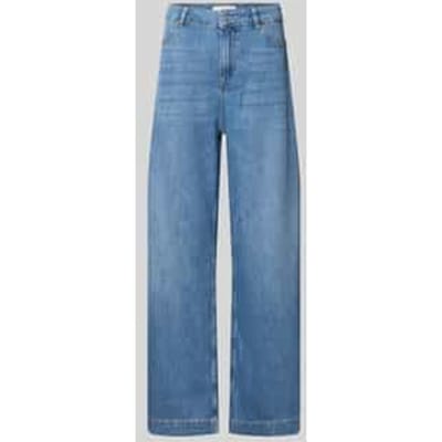 Wide fit jeans met logopatch, model 'Musc'