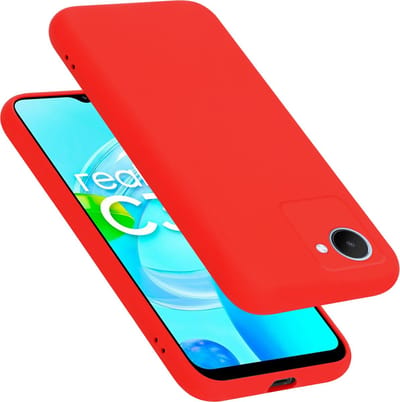 Cadorabo Hoesje geschikt voor Realme C30 / Narzo 50i PRIME in LIQUID ROOD - Beschermhoes gemaakt van flexibel TPU silicone Case Cover
