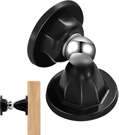 Magnetische Deurvanger - Deurstopper Magneet - Deuren Beschermen - Roestvrijstalen Hardware - 9.5 x 6.5 x 6.5 cm - Zwart