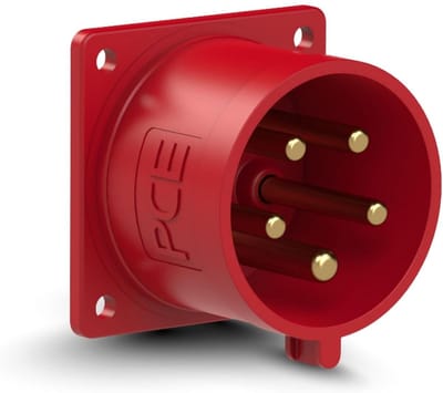 PCE 625-6 CEE opbouwconnector voor apparaten 70x70 recht 32A 5p 6h IP44