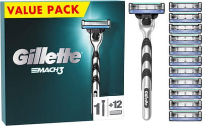 Gillette Mach3 met 12 scheermesjes