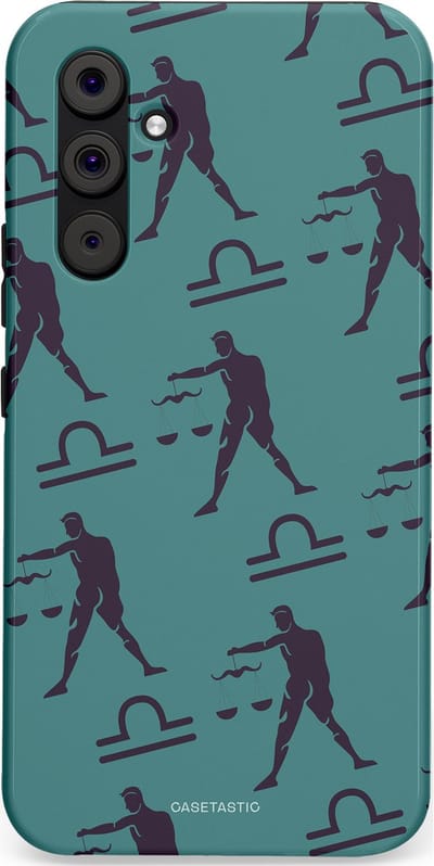Casetastic Hoesje Geschikt voor Samsung A54 (5G) - Stijlvolle Beschermende Duo-layer Case - Zodiak weegschaal