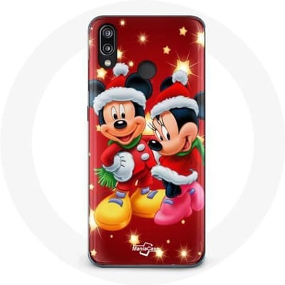 Coque pour Huawei P20 Lite Mickey Mouse et Minnie Mouse le jour de Noël