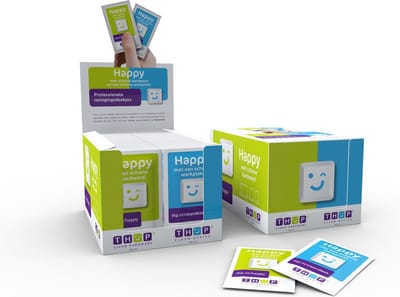 200 X Professionele reinigingsdoekjes combi doos voor o.a. beeldscherm/werkplek/toetsenbord/bureaustoel van THP - 200 stuks in displaydoos - Happy met een schone werkplek