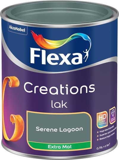 Flexa Houtlak Creations - Extra Mat - Serene Lagoon - 750ml