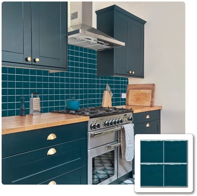 Dailygoods- Tegelsticker Dikke Mozaïekeffect - Zelfklevend - Waterdicht - 15 x 15 cm - Set van 25 - Voor Keuken/Badkamer - Muursticker