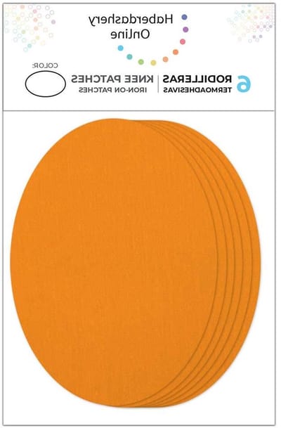 Kniebeschermers Kinderen - Reparatiedoekjes Kleding - Kleding Verfraaien - Strijkbaar Polyester - 6 Stuks 10.5x8cm - Oranje