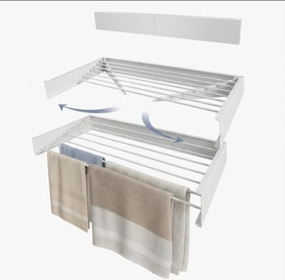 Goodly® High quality Wanddroogrek - Droogrek muur inklapbaar - Wasrek - Wasdroogrek buiten - QUALITY 8.4m - drooglijn - XXL - Wit