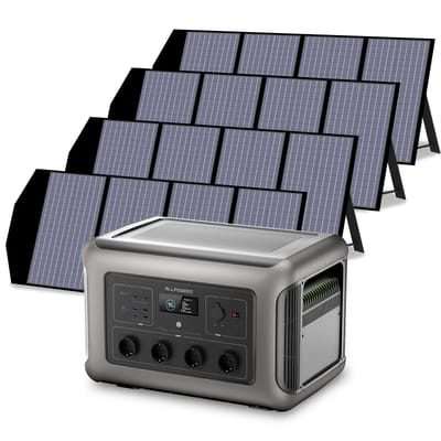 ALLPOWERS Solar Generator Kit 3500W (R3500 V2 + SP029 140W Solar Panel) - R3500+4PCS SP029 140W Solar Panel