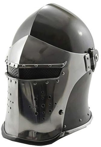 Middeleeuwse Barbuta Helm Ridders Tempeliers