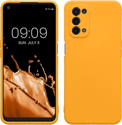 kwmobile telefoonhoesje geschikt voor Oppo A74 (5G) / A54 (5G) - Hoesje voor smartphone - Precisie camera uitsnede - TPU back cover in fruitig oranje