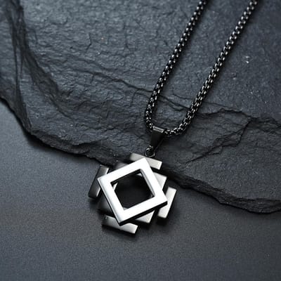 Nieuwe Kubus Geometrie Hangende Hanger met Creatieve Eenvoud en Hol Uitgesneden Ontwerp black