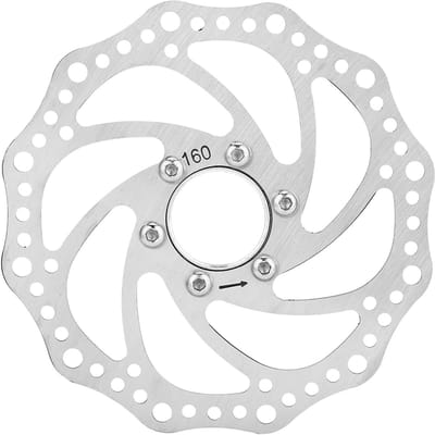 Dailygoods - 160 mm schroefdraadnaven - Remflensadapter - Hoogwaardige roestvrijstalen kwaliteit - Geschikt voor mountainbikes - Betrouwbare remschijv...