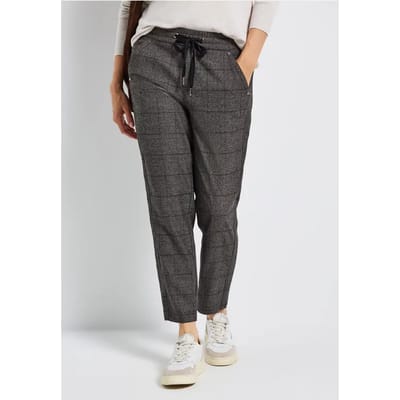 Geruite loose fit broek