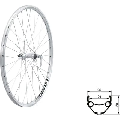 Voorwiel Kellys Draft V-Brake F 26''