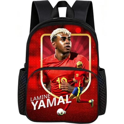 Leer, Reizen Schooltassen L-Lamin Yamal met Voorvak Rugzak Voetbalster Boekentas Beste Cadeau Voetbal Sport Rugzak