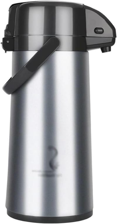 Geïsoleerde Waterkoker - Thermoskan Koffiekan - Dranken Warm Houden - Met Veiligheidssluiting - 2200 ml Capaciteit - Zwart