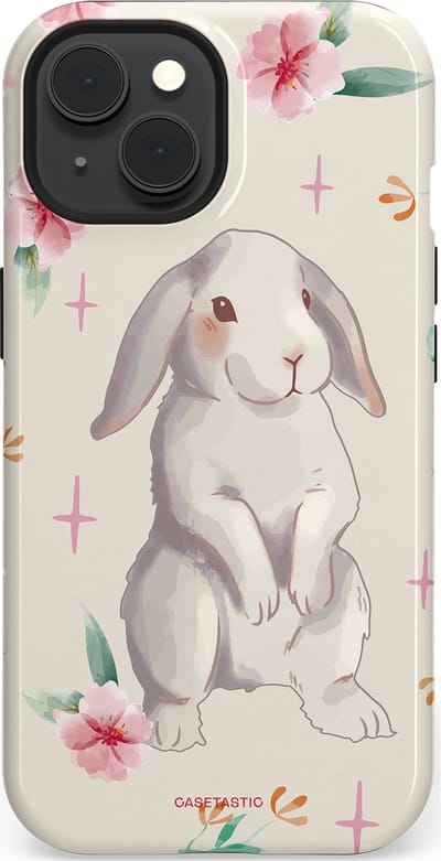 Casetastic Hoesje Geschikt voor Apple iPhone 15 Magsafe - Stijlvolle Beschermende Duo-layer Case - Klein konijntje