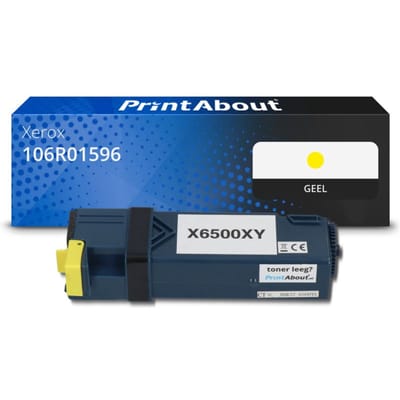 PrintAbout huismerk Toner 106R01596 Geel Geschikt voor Xerox