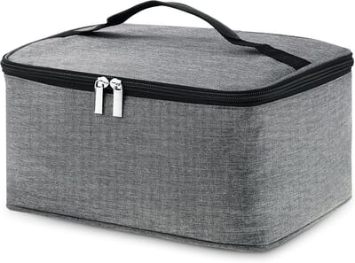 SnelShoppen - Insulated Lunch Bag 6L voor Mannen Vrouwen - Draagbare Koeltas Herbruikbare Lunch Tas voor Kinderen School Kantoor Picknick Grijs