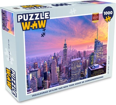 Puzzel New York - Kleuren - Skyline - Legpuzzel - Puzzel 1000 stukjes volwassenen