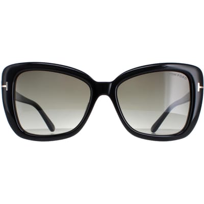 Tom Ford Maeve FT1008 01B glanzend zwart smoke gradient zonnebril