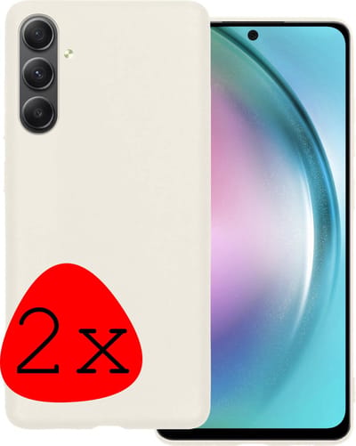 Hoesje 2 Stuks - Geschikt voor Samsung Galaxy A54 - Sterk & Shockproof - Case Siliconen - Back Cover - Telefoon Hoes - Wit