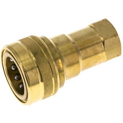 Messing DN 20 Hydraulische Koppeling Snelkoppeling 3/4 inch NPT binnendraad ISO 7241-1 B D 31.4mm