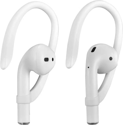 Oorhaken Geschikt voor Apple AirPods (1, 2, 3, Pro 1 en Pro 2) | Geschikt voor Sporten zoals Hardlopen, Fietsen, Sportschool | Vallen niet meer uit het Oor | Hooks | Haakjes | Tips | Wit