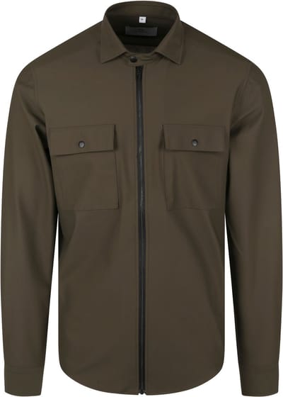 Suitable Jacket Shirt Donkergroen - Maat S - Heren - Overshirt
