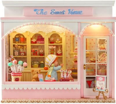 CUTE ROOM - DIY Miniatuur Houten Poppenhuis Bouwpakket - F-015 - The Sweet House