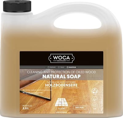Vloerzeep - Reinigt - Laat bescherm laagje achter - Voor geoliede vloeren - Naturel - 2,5 L