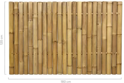 Masters of Bamboo® Bamboe Schutting Giant - 180 x 120 cm - Naturel - Tuinscherm / Bamboe scherm / Balkonscherm